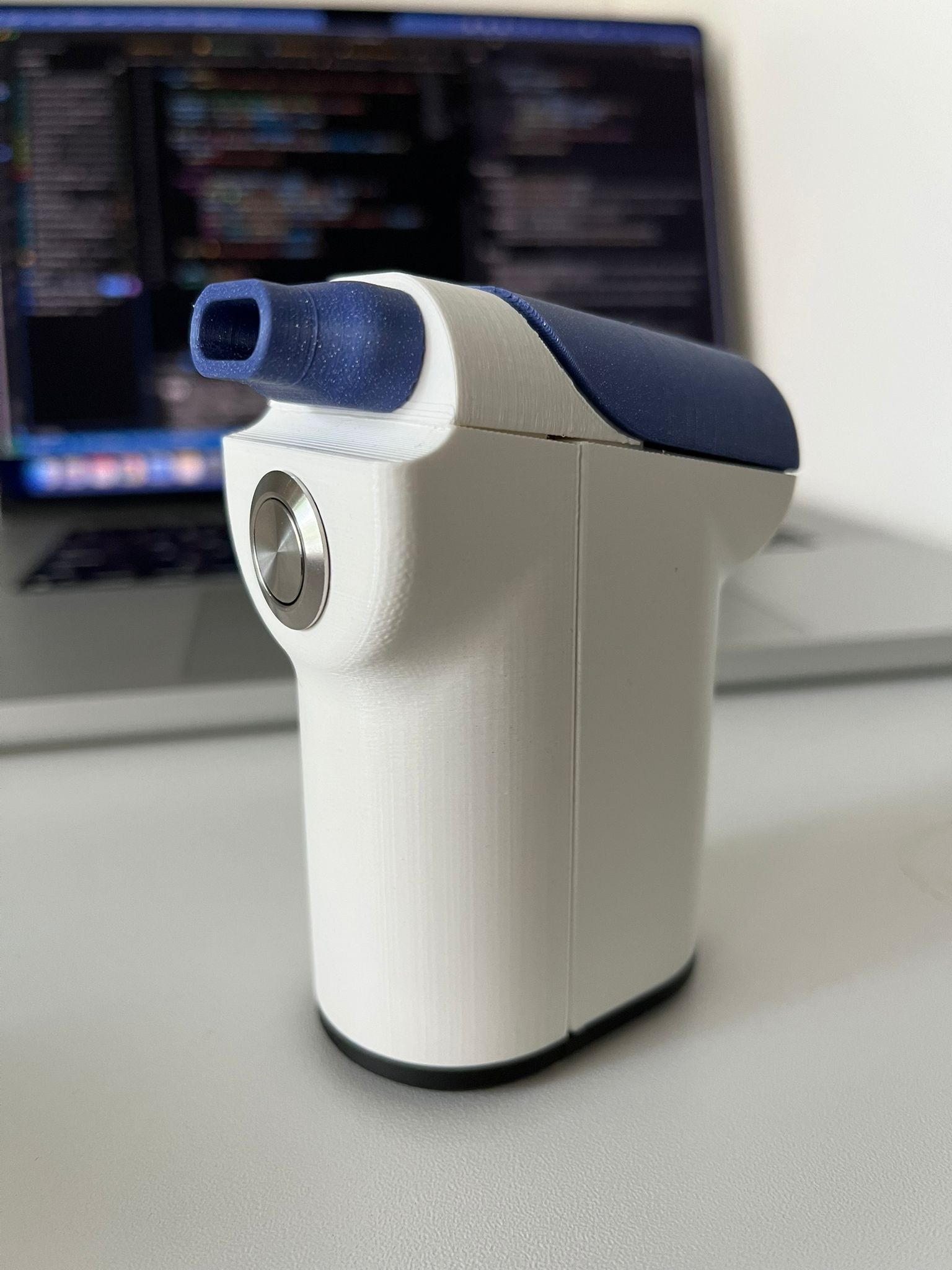 Breathome V2 development unit on a desk